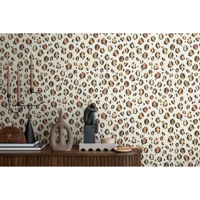 Vliestapete 'Anna d'Andrea' Leo beige 0,53 x 10,05 m