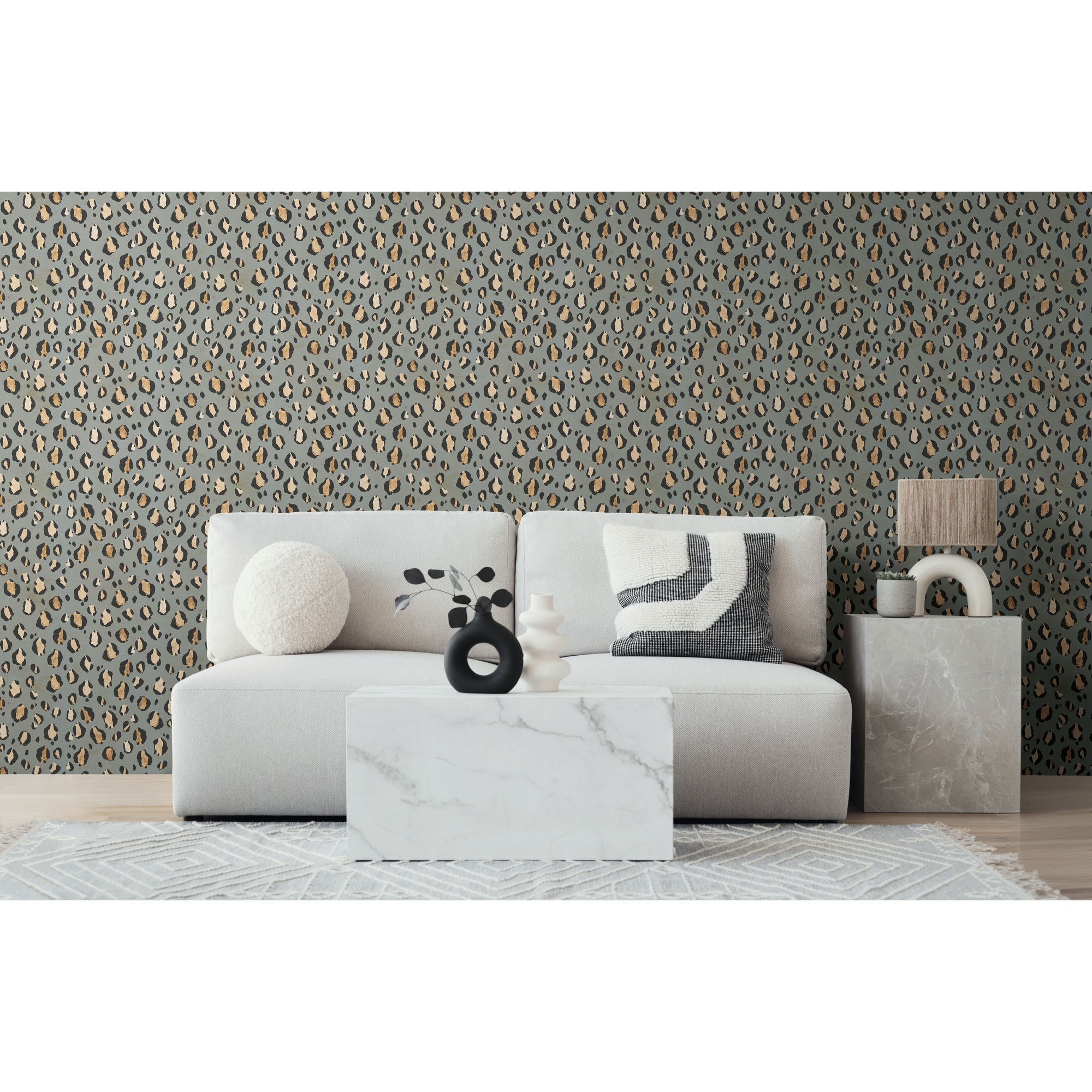 Vliestapete 'Anna d'Andrea' Leo grau 0,53 x 10,05 m
