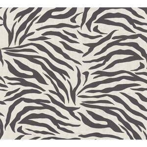 Vliestapete 'Anna d'Andrea' Zebra weiß 0,53 x 10,05 m