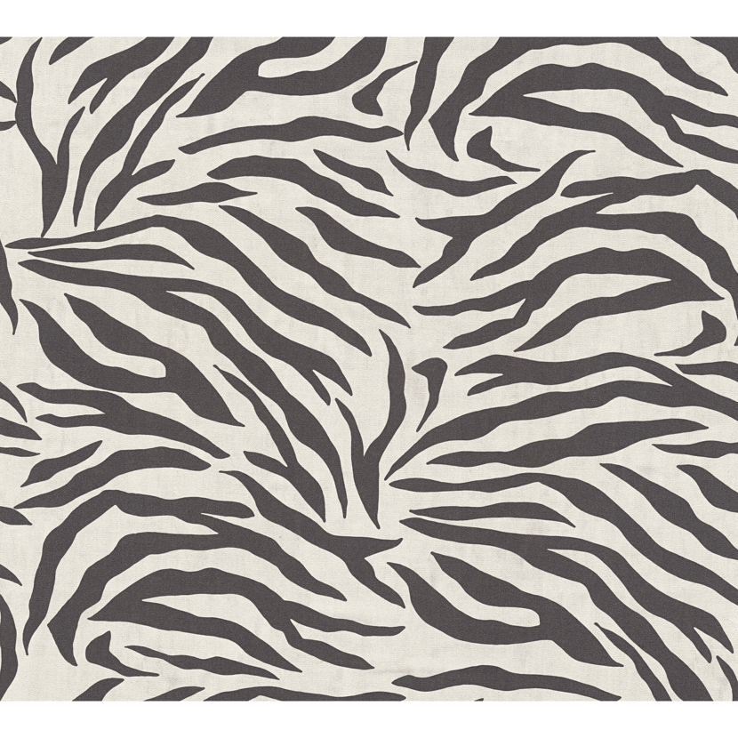 Vliestapete 'Anna d'Andrea' Zebra weiß 0,53 x 10,05 m