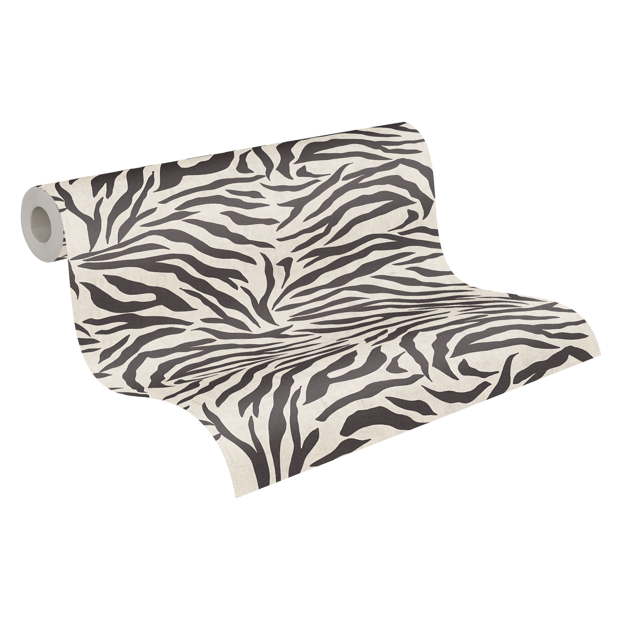 Vliestapete 'Anna d'Andrea' Zebra weiß 0,53 x 10,05 m