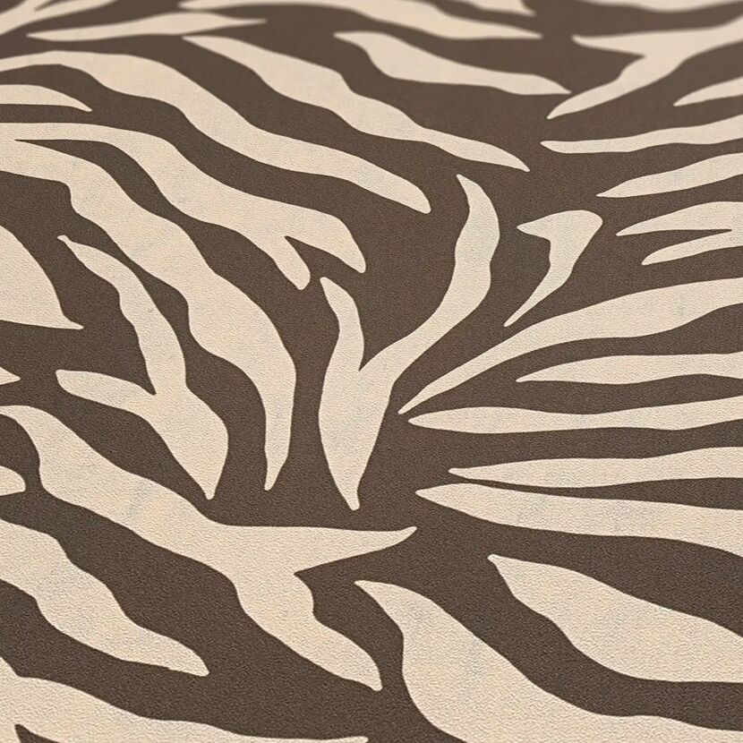 Vliestapete 'Anna d'Andrea' Zebra beige 0,53 x 10,05 m