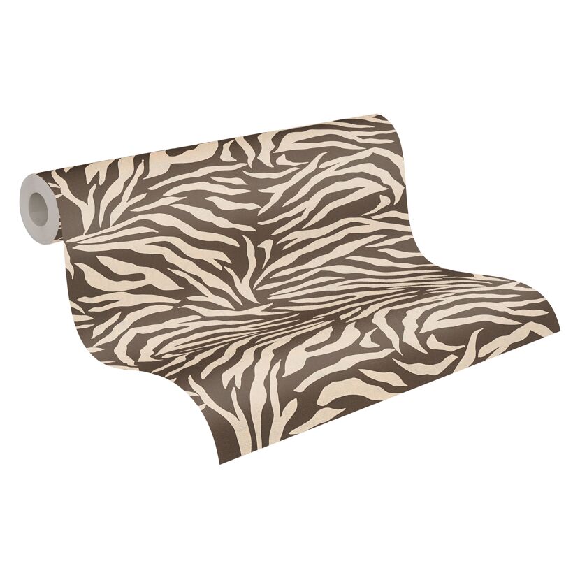 Vliestapete 'Anna d'Andrea' Zebra beige 0,53 x 10,05 m