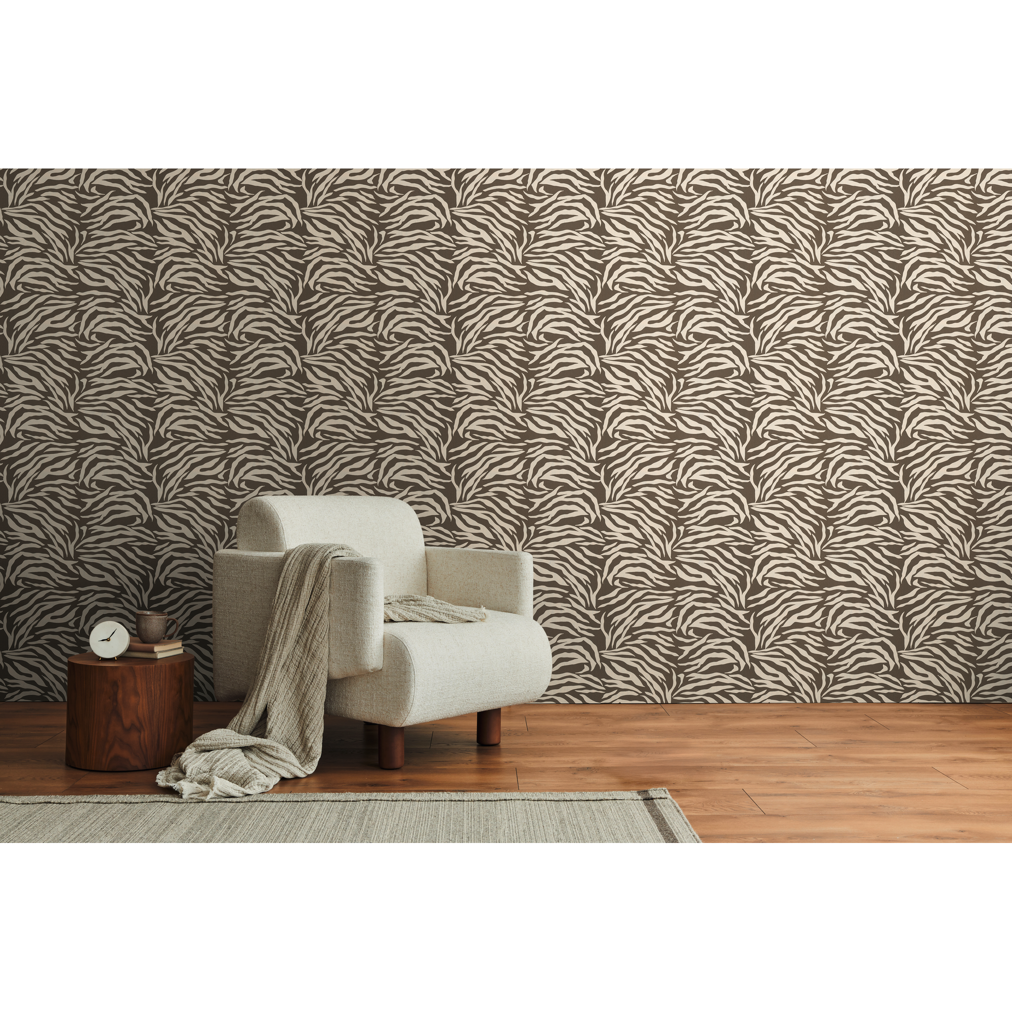 Vliestapete 'Anna d'Andrea' Zebra beige 0,53 x 10,05 m