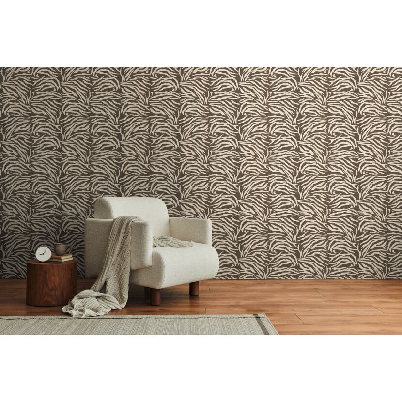Vliestapete 'Anna d'Andrea' Zebra beige 0,53 x 10,05 m