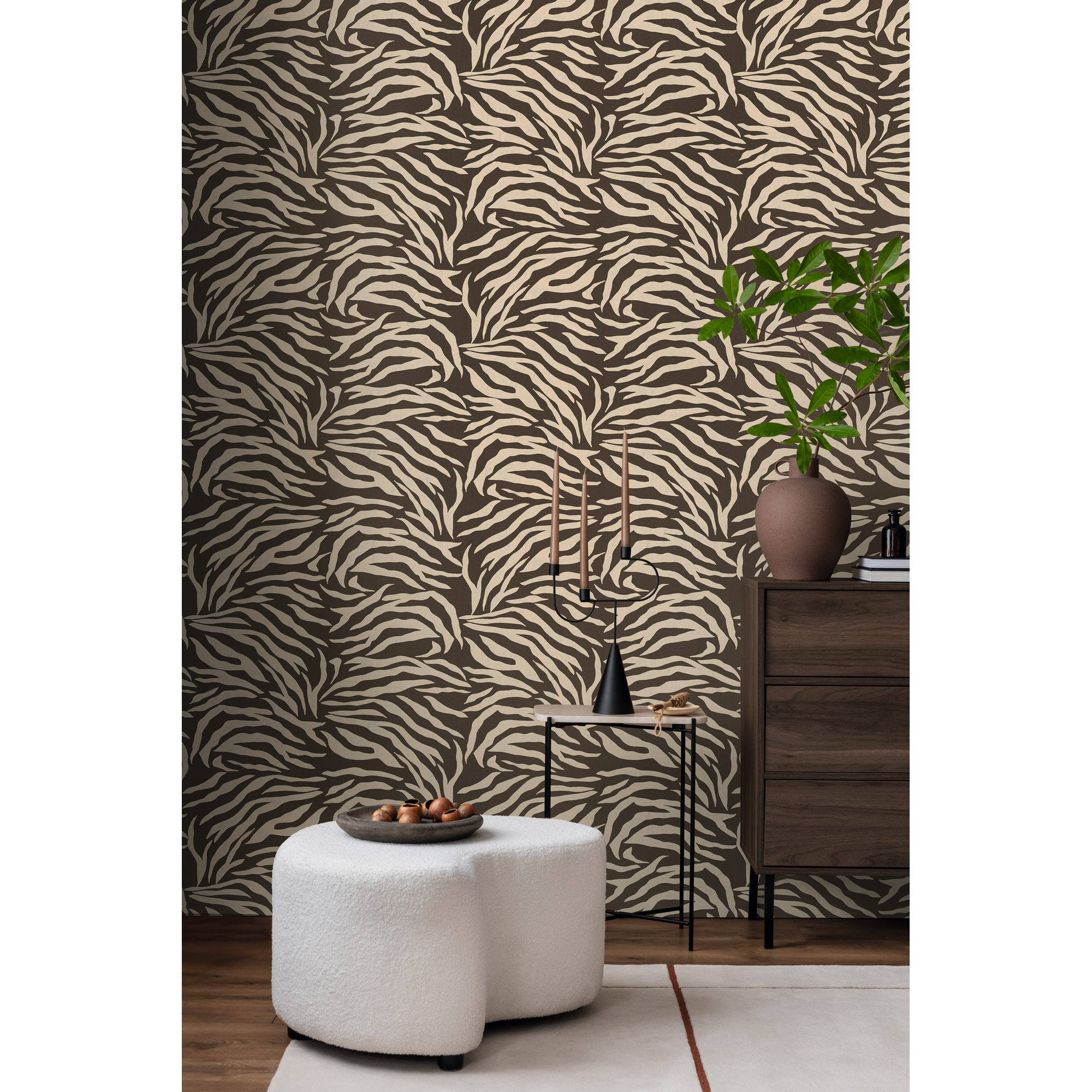 Vliestapete 'Anna d'Andrea' Zebra beige 0,53 x 10,05 m