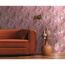 Vliestapete 'Anna d'Andrea' Blätter pink 0,53 x 10,05 m