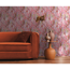 Vliestapete 'Anna d'Andrea' Blätter pink 0,53 x 10,05 m