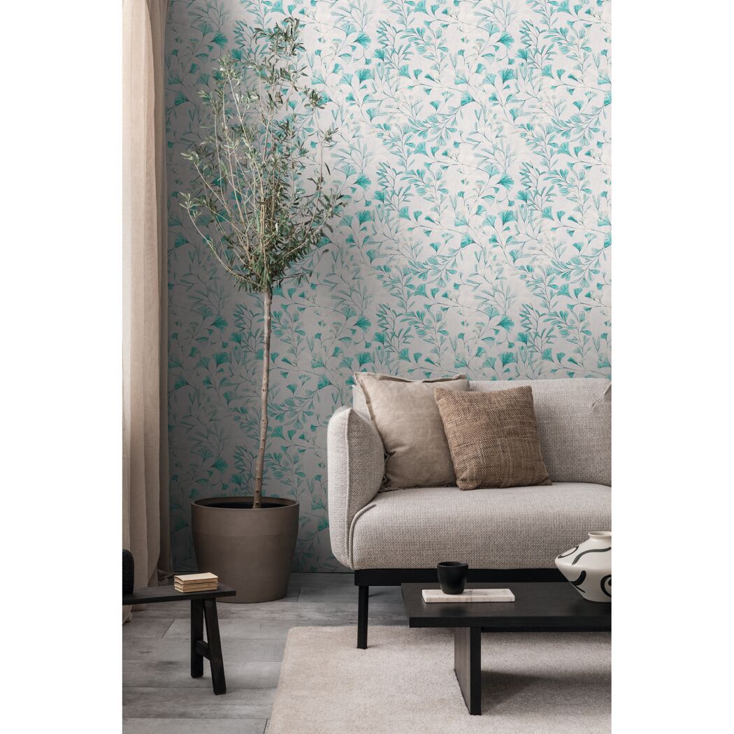 Vliestapete 'Anna d'Andrea' Ranken blau 0,53 x 10,05 m