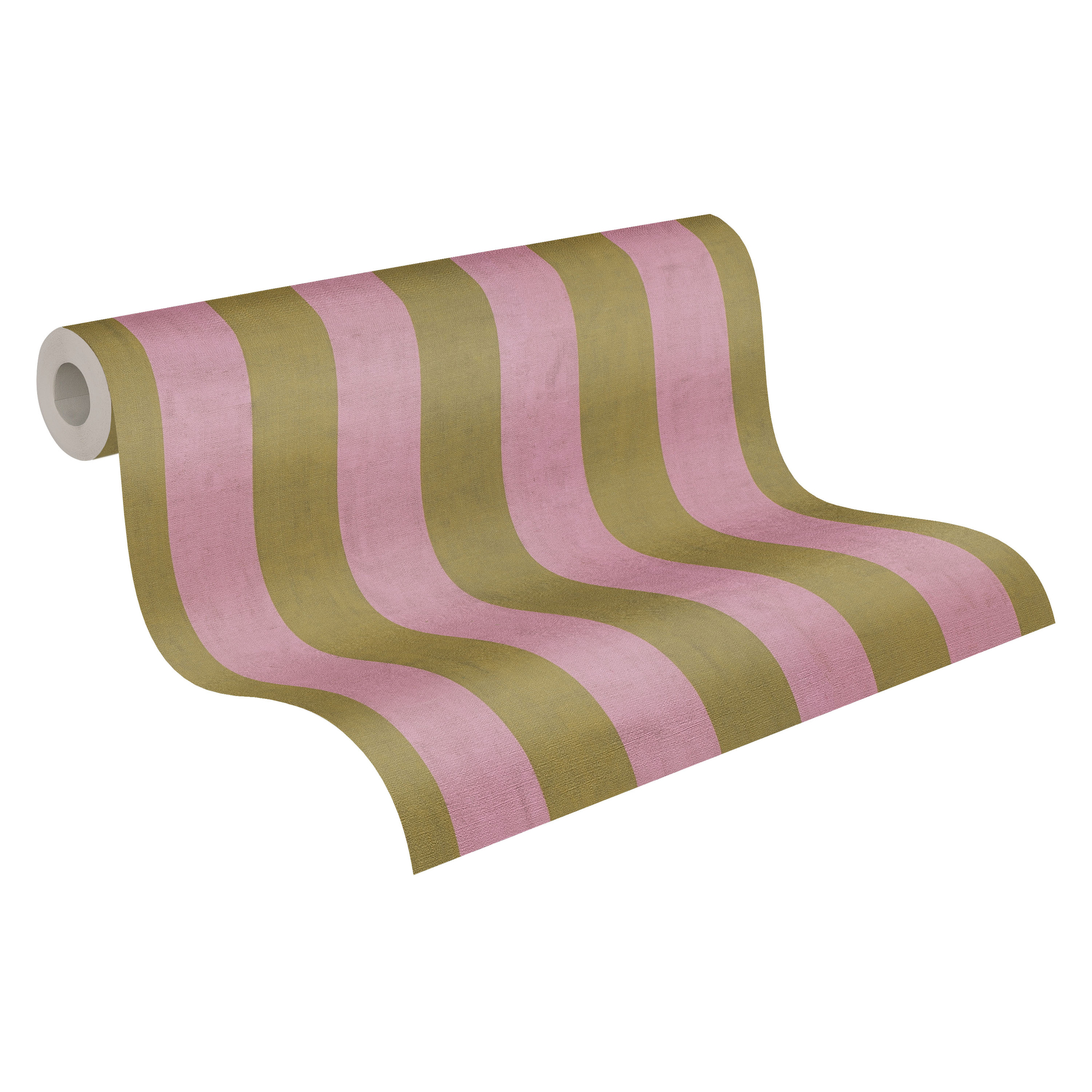 Vliestapete 'Anna d'Andrea' Streifen pink 0,53 x 10,05 m