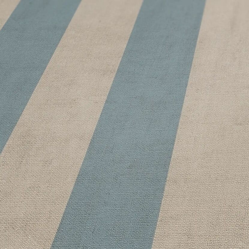 Vliestapete 'Anna d'Andrea' Streifen blau 0,53 x 10,05 m