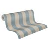 Vliestapete 'Anna d'Andrea' Streifen blau 0,53 x 10,05 m