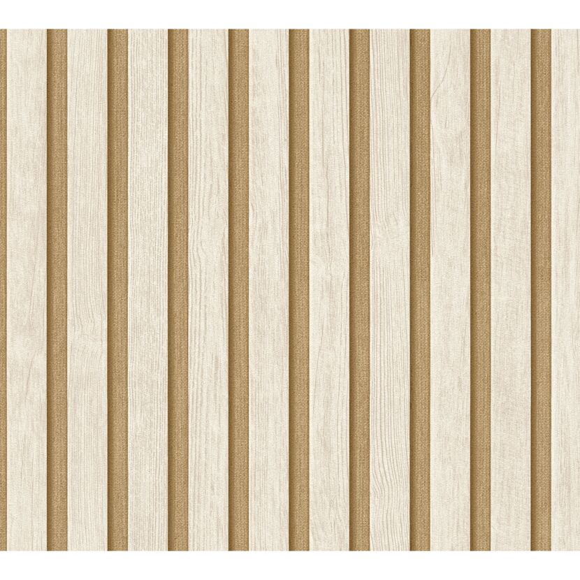 Vliestapete '50 Jahre A.S.' Holzpaneel beige 0,53 x 10,05 m