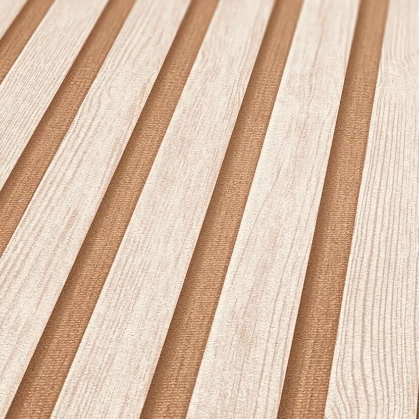 Vliestapete '50 Jahre A.S.' Holzpaneel beige 0,53 x 10,05 m