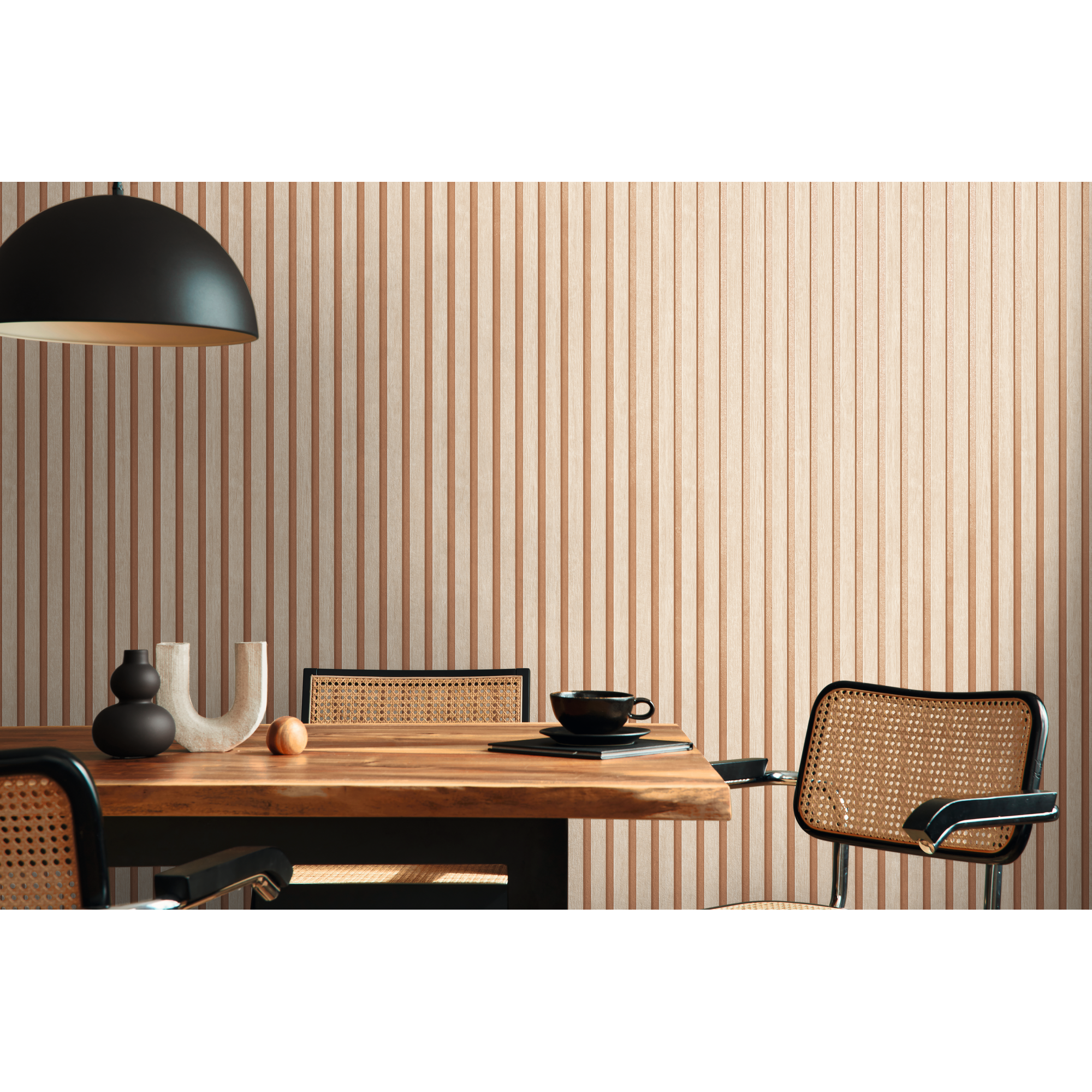 Vliestapete '50 Jahre A.S.' Holzpaneel beige 0,53 x 10,05 m