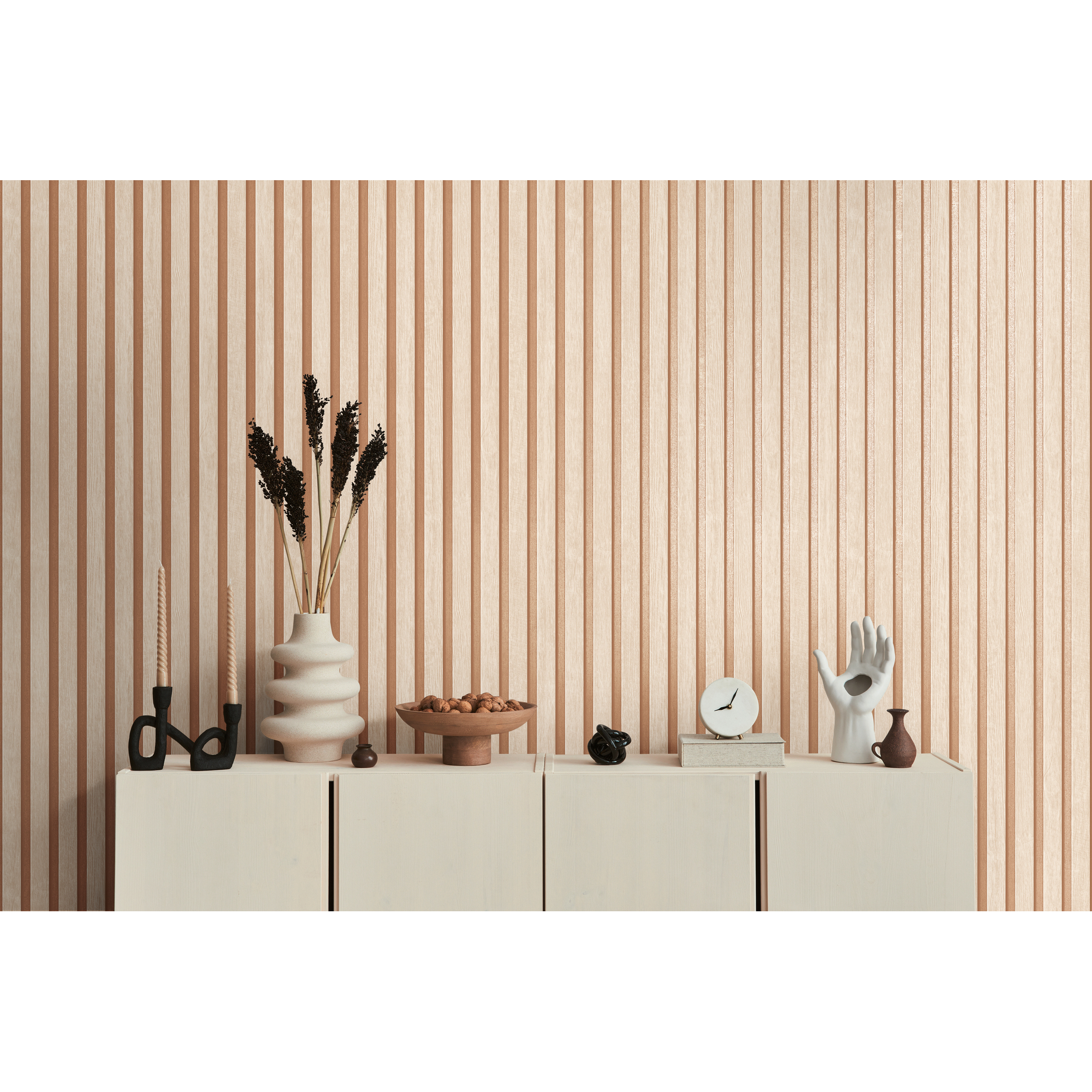 Vliestapete '50 Jahre A.S.' Holzpaneel beige 0,53 x 10,05 m