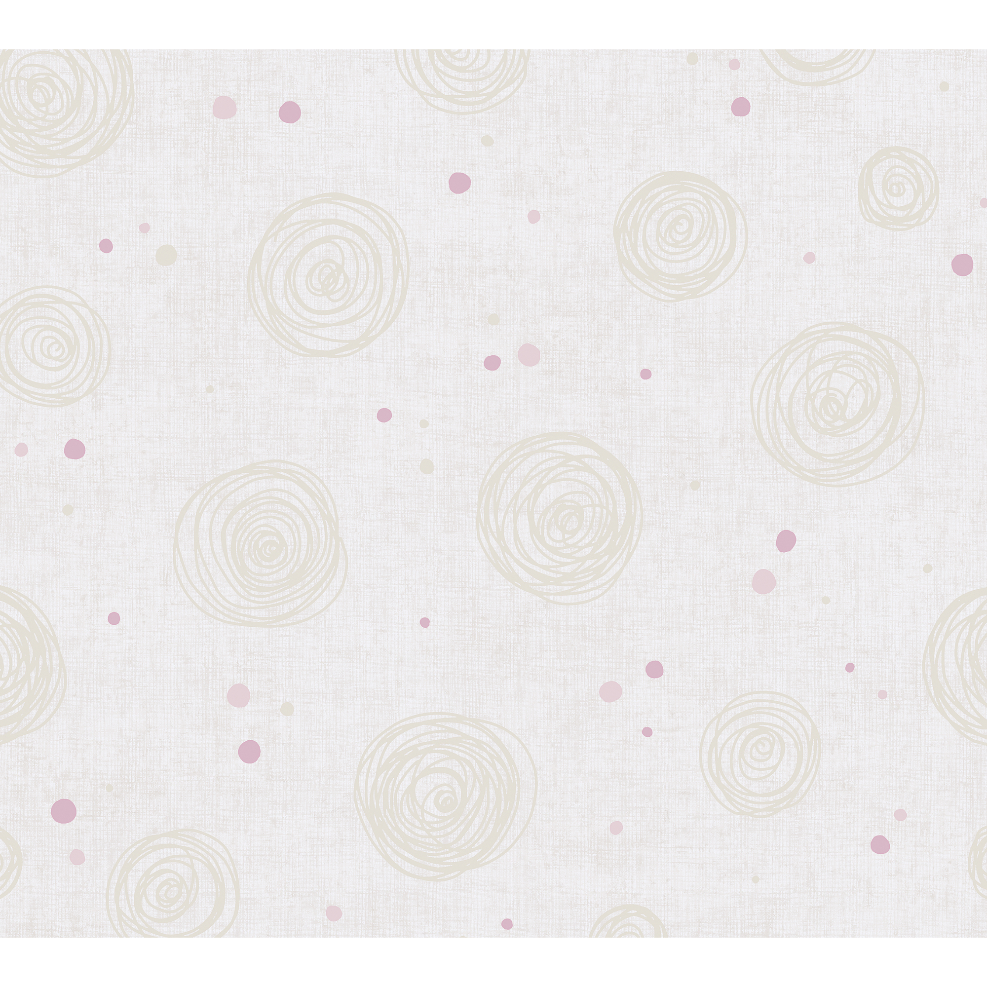 Vliestapete 'Lilly & Luis' Kreise beige 0,53 x 10,05 m