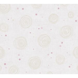 Vliestapete 'Lilly & Luis' Kreise beige 0,53 x 10,05 m