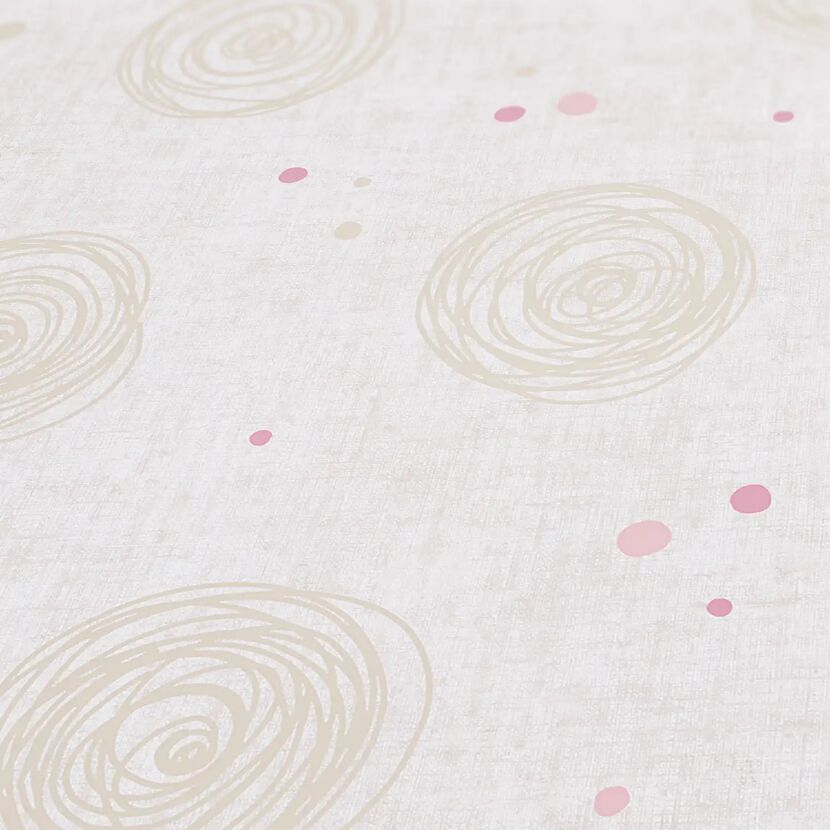 Vliestapete 'Lilly & Luis' Kreise beige 0,53 x 10,05 m