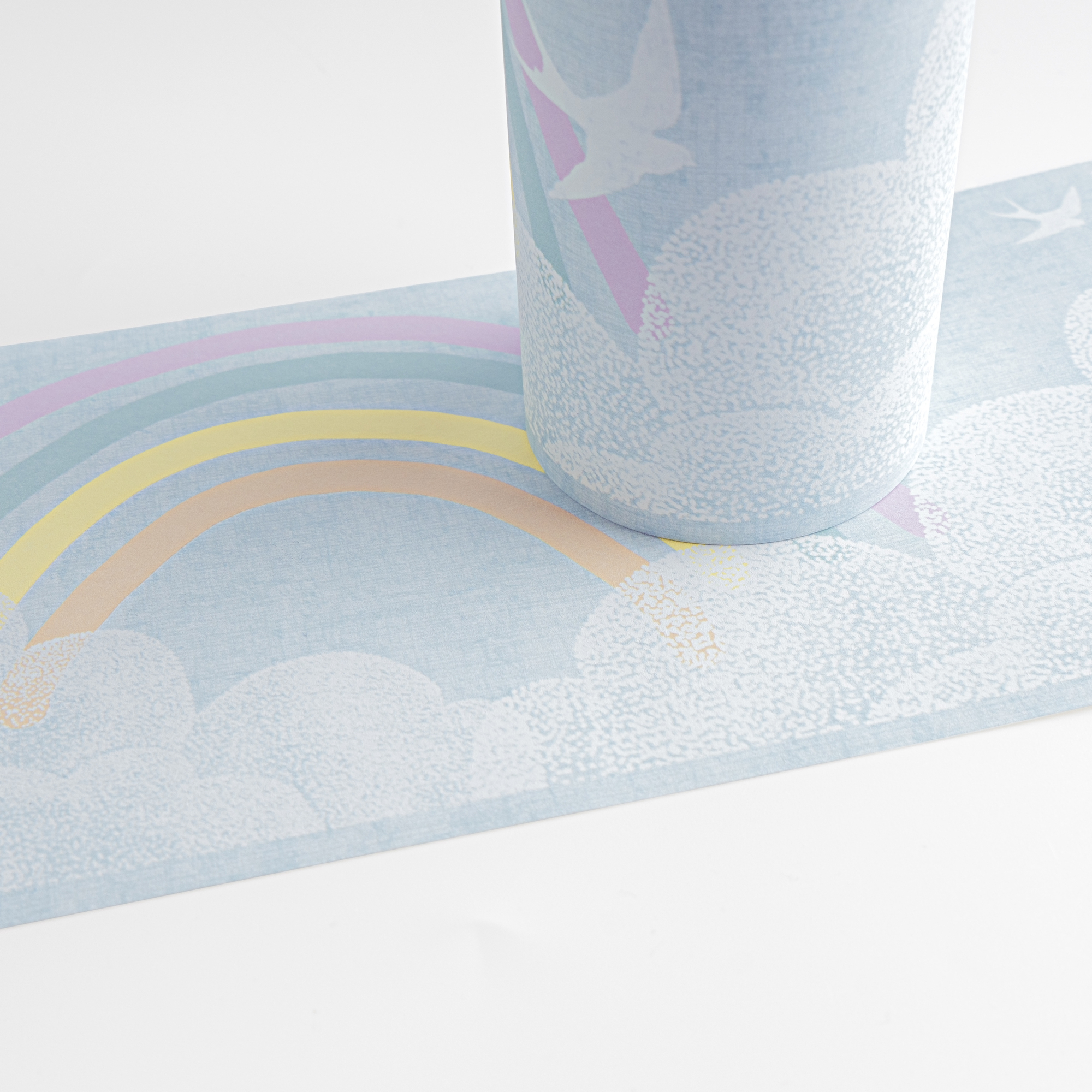 Bordüre 'Lilly & Luis' Regenbogen blau 0,13 x 5 m