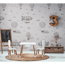 Vliestapete 'Lilly & Luis' Ballons grau 3-teilig 1,59 x 2,8 m