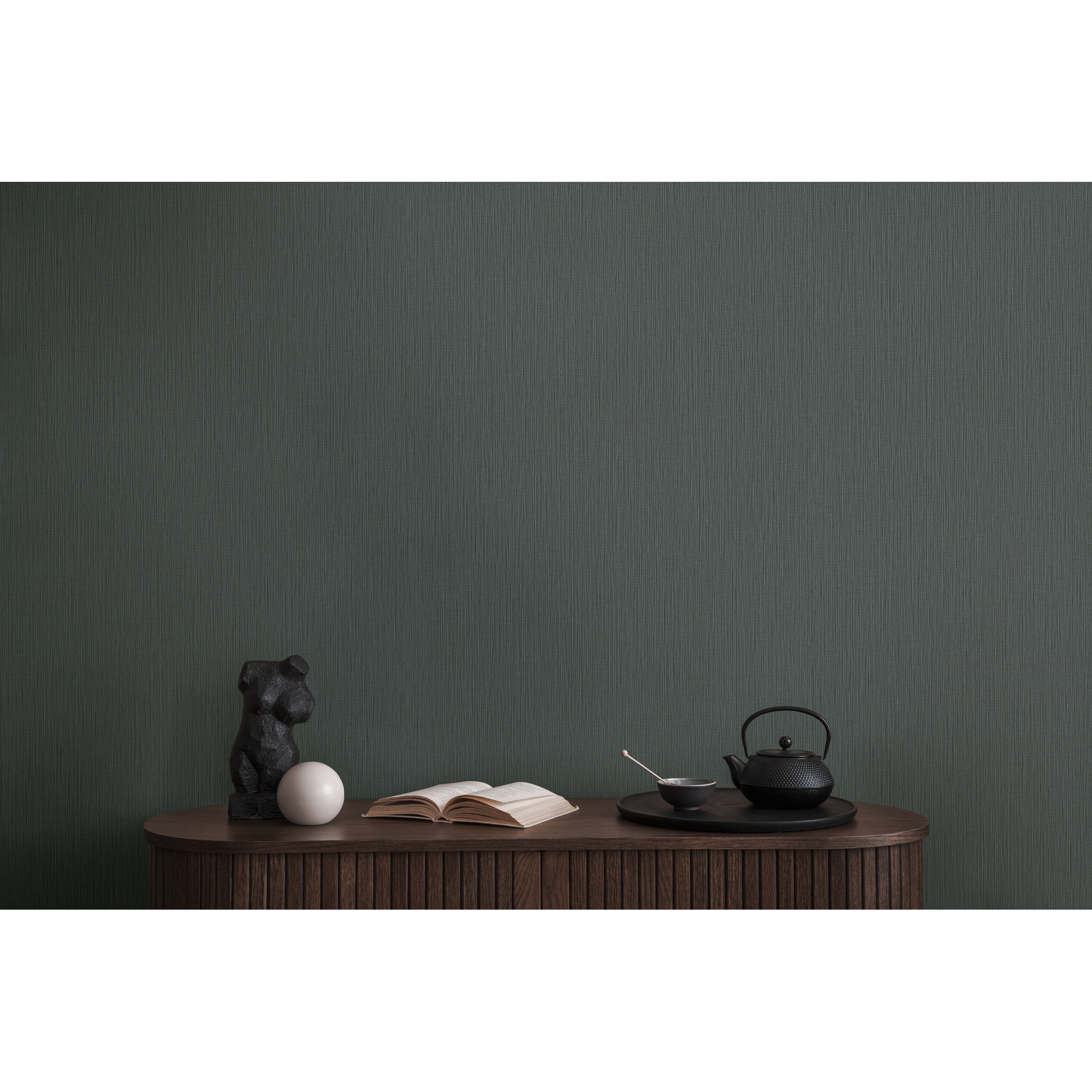 Vliestapete 'Michalsky 6' Gewebe dunkelgrau 0,53 x 10,05 m