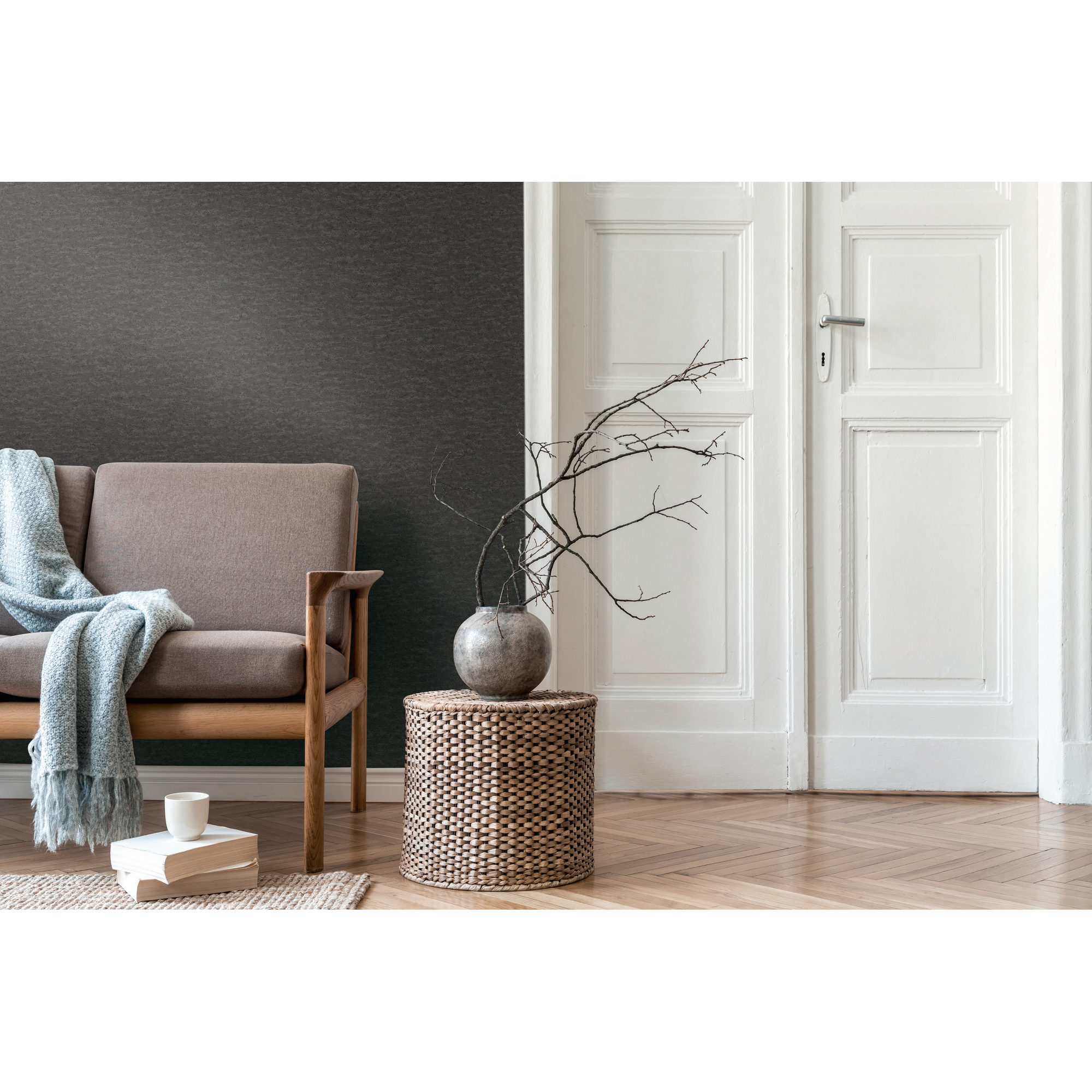 Vliestapete 'Daniel Hechter 7' Beton schwarz 0,53 x 10,05 m