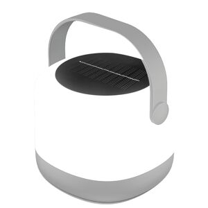 Solar Leuchte weiß/grau mit USB-C, tragbar 12 x 10 cm