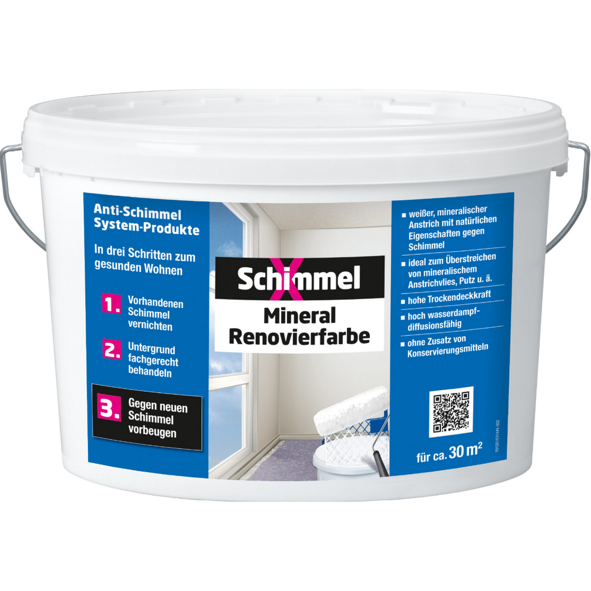 Mineral Renovierfarbe weiß 5 l