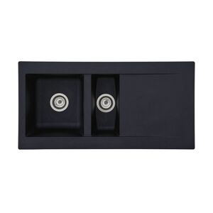 Einbauspüle 'Denver' Mineralite schwarz 100 x 50 cm