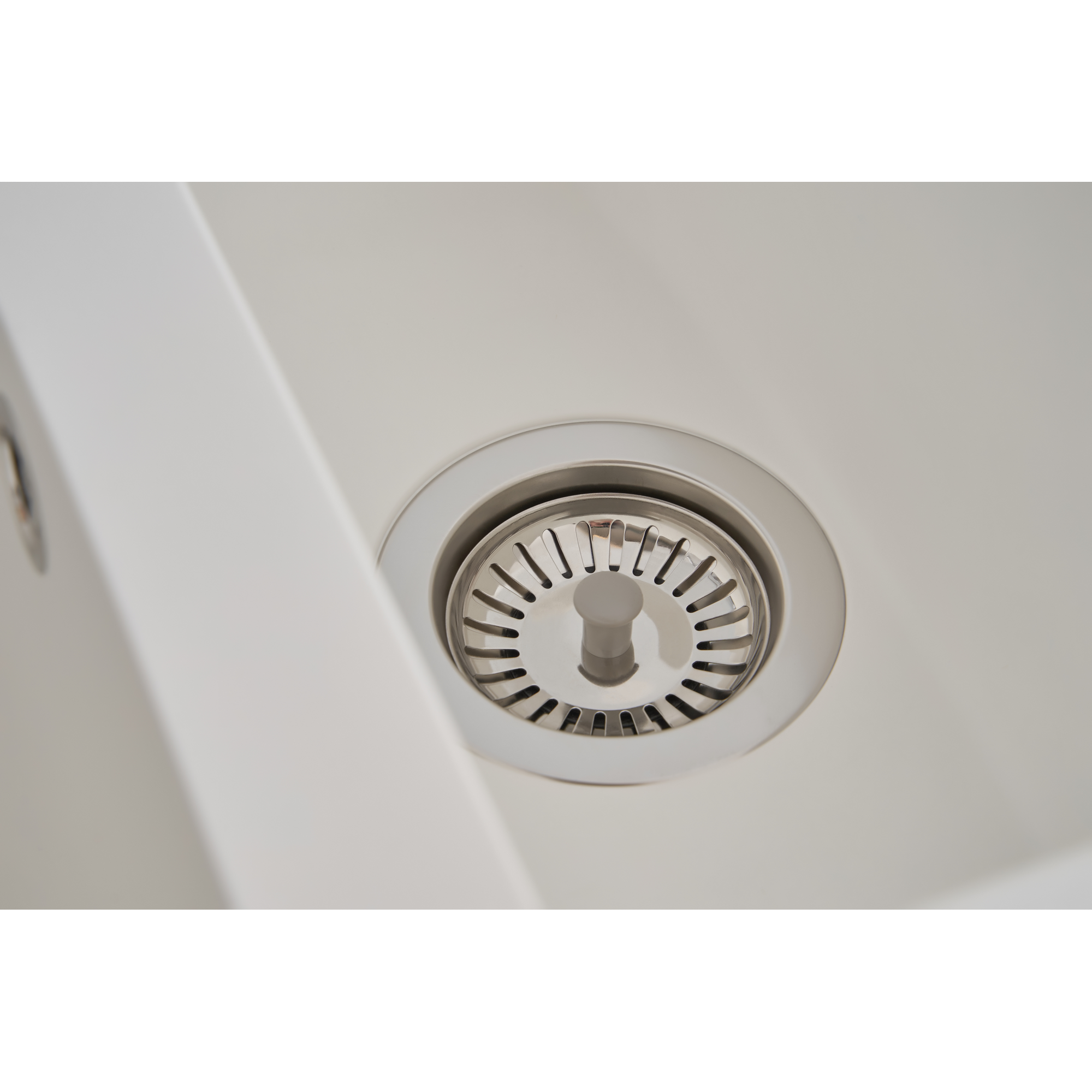 Einbauspüle 'Denver' Mineralite weiß 100 x 50 x 20 cm