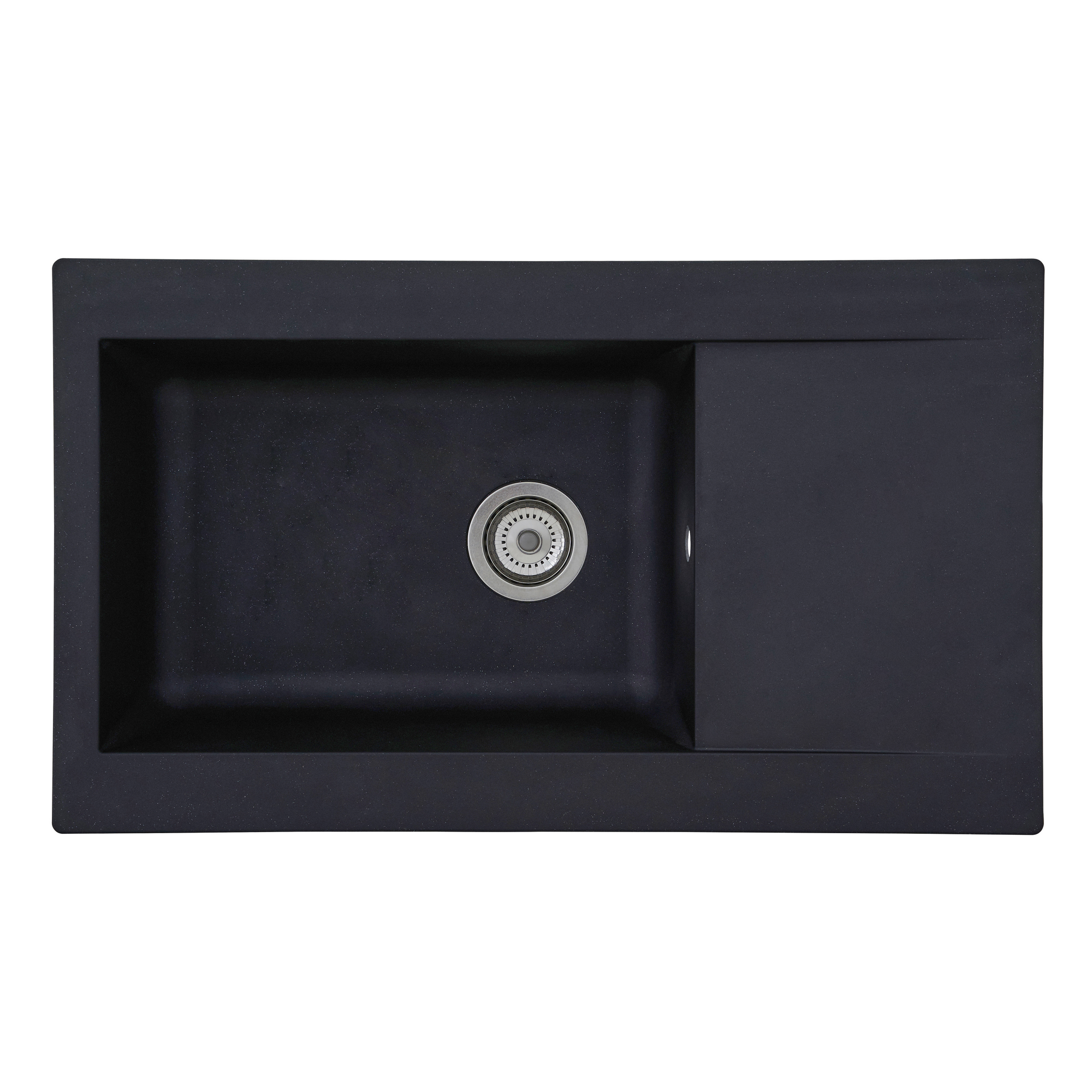 Einbauspüle 'Denver' Mineralite schwarz 86 x 50 cm