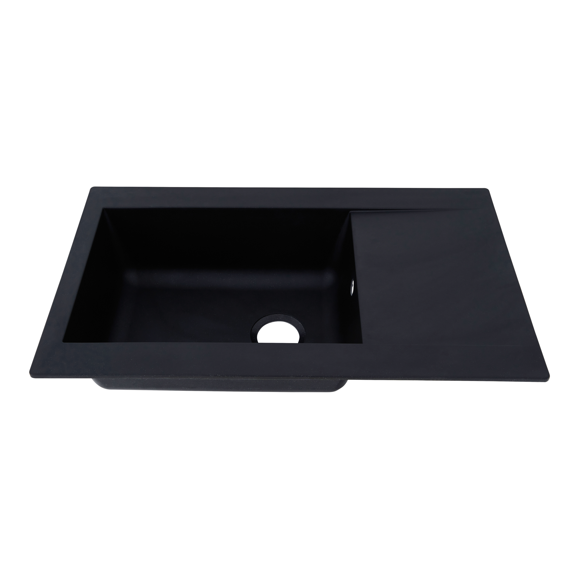 Einbauspüle 'Denver' Mineralite schwarz 86 x 50 cm