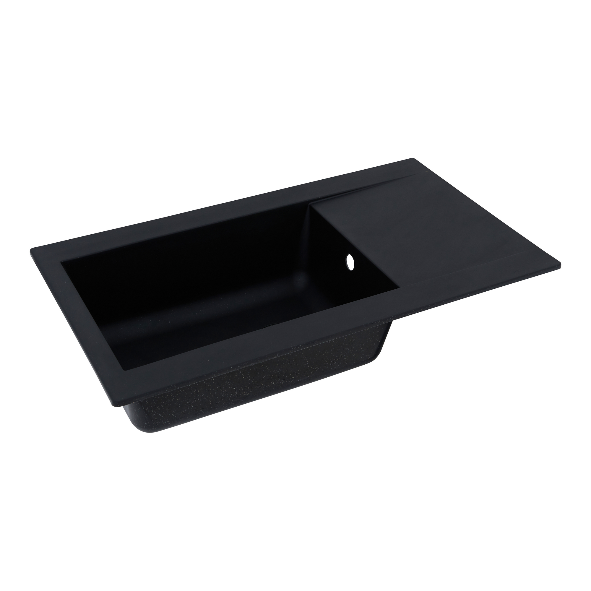 Einbauspüle 'Denver' Mineralite schwarz 86 x 50 cm