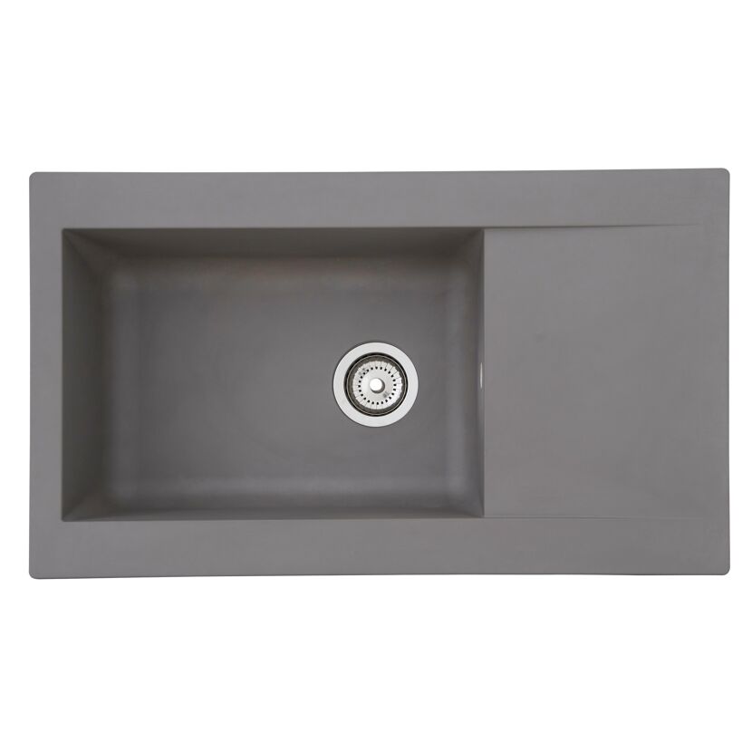 Einbauspüle 'Denver' Mineralite betongrau 86 x 50 cm