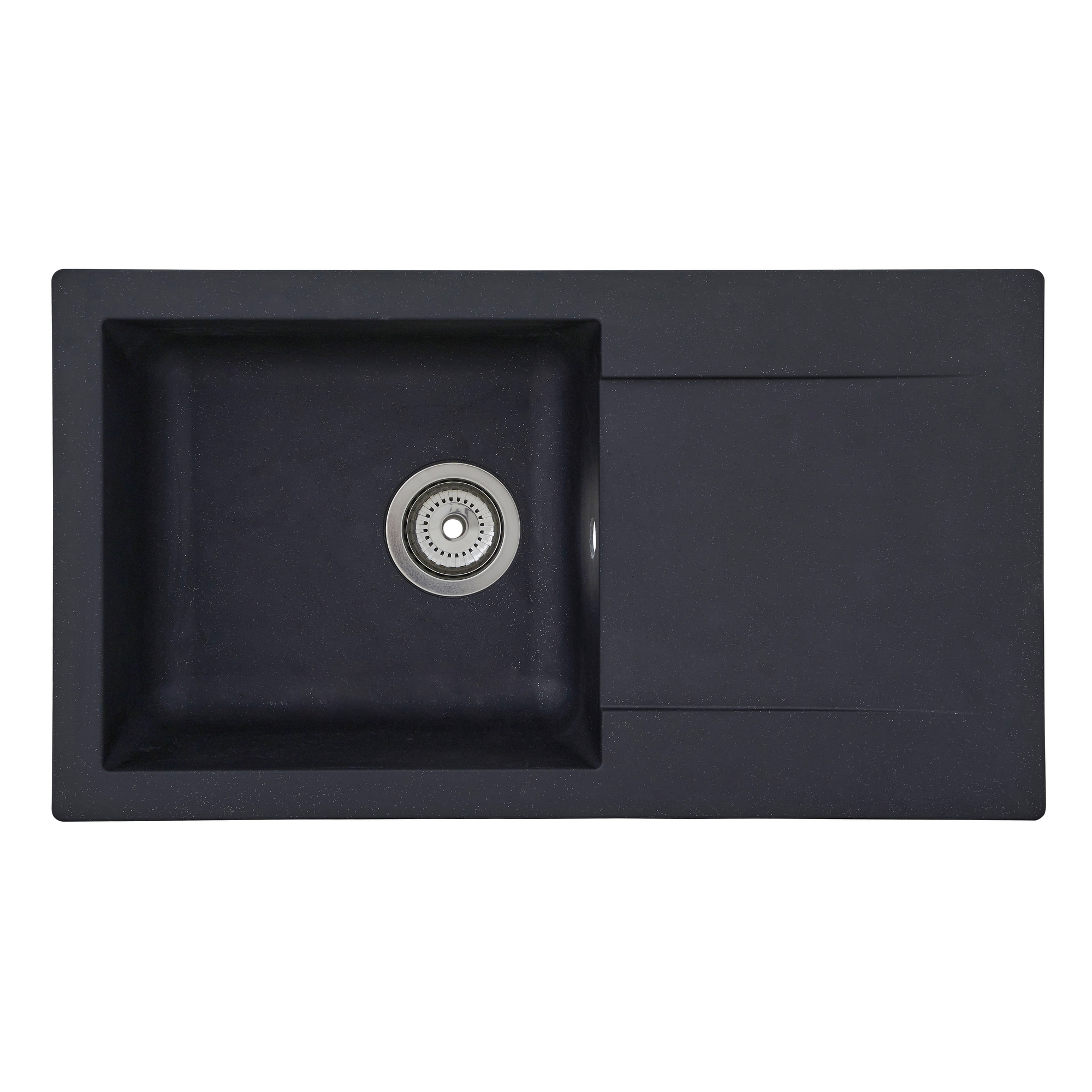 Einbauspüle 'Denver' Mineralite schwarz 78 x 44 cm