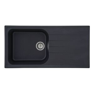 Einbauspüle 'Orlando' Massivgranit schwarz 100 x 50 cm