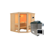 Sauna 'Ana 2' naturbelassen Ofen 9 kW externe Steuerung 196 x 198 x 196 cm