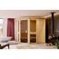 Sauna 'Ana 2' naturbelassen mit Kranz 210 x 202 x 210 cm