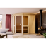 Sauna 'Ana 2' naturbelassen mit Kranz 210 x 202 x 210 cm