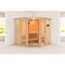Sauna 'Ana 2' naturbelassen mit Kranz 210 x 202 x 210 cm