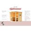 Sauna 'Ana 2' naturbelassen mit Kranz 210 x 202 x 210 cm