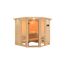 Sauna 'Ana 2' naturbelassen mit Kranz 210 x 202 x 210 cm