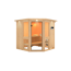 Sauna 'Ana 2' naturbelassen mit Kranz 210 x 202 x 210 cm