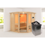 Sauna 'Ana 2' naturbelassen mit Kranz Ofen 9 kW integrierte Steuerung 210 x 202 x 210 cm