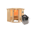 Sauna 'Ana 2' naturbelassen mit Kranz Ofen 9 kW integrierte Steuerung 210 x 202 x 210 cm