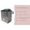Sauna 'Ana 2' naturbelassen mit Kranz Ofen 9 kW externe Steuerung 210 x 202 x 210 cm
