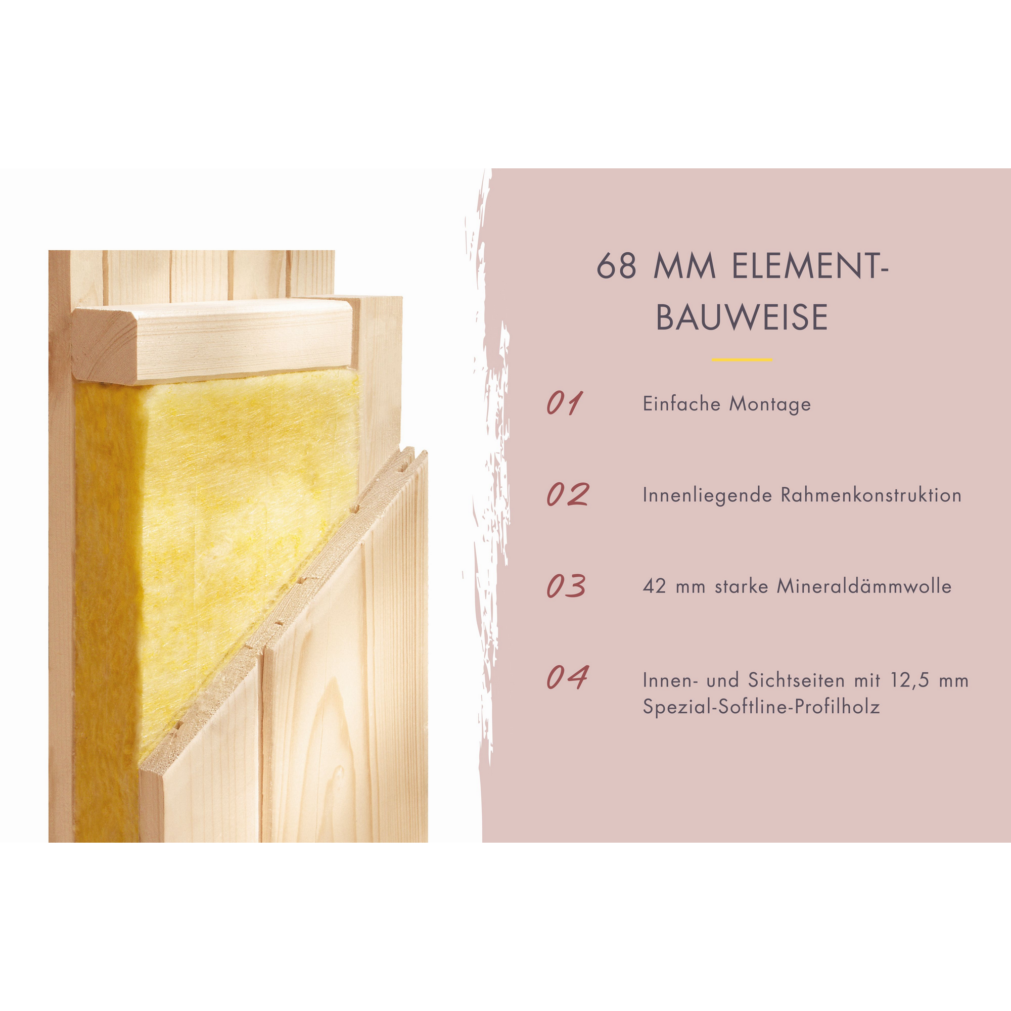 Sauna 'Airisa' naturbelassen 196 x 198 x 196 cm