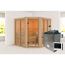 Sauna 'Airisa' naturbelassen Ofen 9 kW externe Steuerung 196 x 198 x 196 cm
