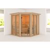 Sauna 'Airisa' naturbelassen mit Kranz 196 x 202 x 210 cm